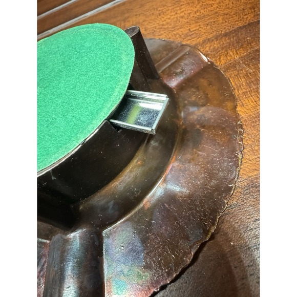 Vintage Las Vegas Roulette Wheel Ashtray Working Spinner Casino Bar Decor - Picture 12 of 12